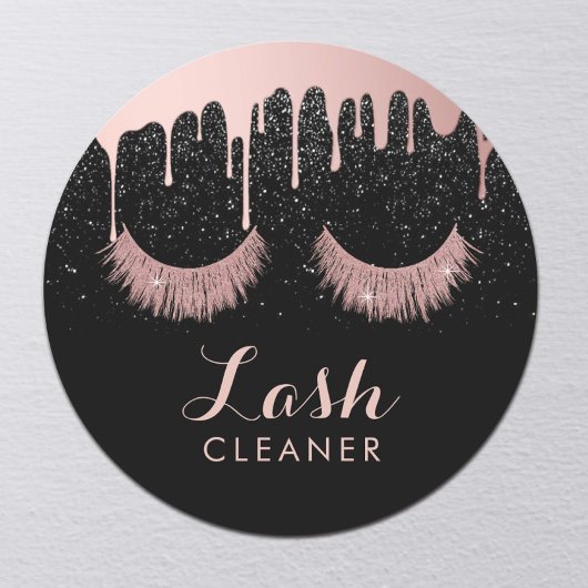 Lashes Cleaner Moderne Roos Gold Driving eyelash Ronde Sticker