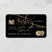 Lashes Credit Kaart Styled Black Gold Visitekaartje (Voorkant)