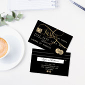 Lashes Credit Kaart Styled Black Gold Visitekaartje