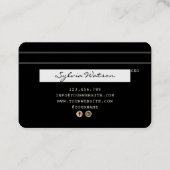 Lashes Credit Kaart Styled Black Gold Visitekaartje (Achterkant)
