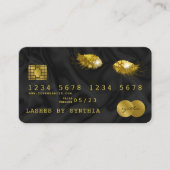 Lashes Credit Kaart Styled Black Silk Gold Visitekaartje (Voorkant)