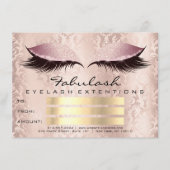 Lashes Damask roze Makeup Artist Certificate Gift (Voorkant)
