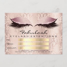 Lashes Damask roze Makeup Artist Certificate Gift