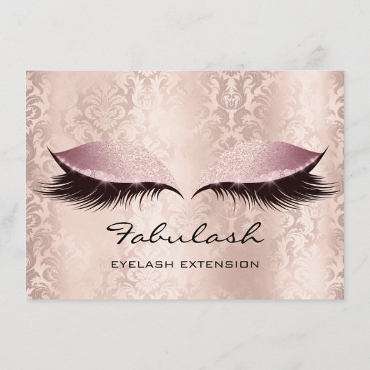 Lashes Damask roze Makeup Artist Certificate Gift (Achterkant)