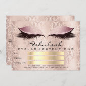 Lashes Damask roze Makeup Artist Certificate Gift (Voorkant / Achterkant)