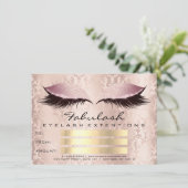 Lashes Damask roze Makeup Artist Certificate Gift (Staand voorkant)