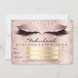 Lashes Damask roze Makeup Artist Certificate Gift