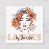 Lashes door de professionele moderne QR-code Lash  Vierkante Visitekaartje (Voorkant)