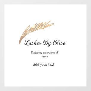 lashes door naam toe te voegen contactgegevens soc raamsticker