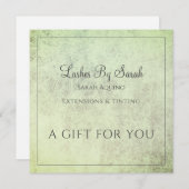 Lashes en Beauty Services Textured Sage Green (Voorkant / Achterkant)