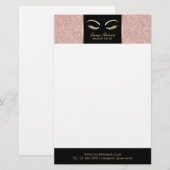 Lashes en Brow Makeup Artist Roos Gold Beauty Salo Briefpapier (Voorkant / Achterkant)