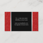 Lashes en BrowMakeup artistiek modern rood en zilv Visitekaartje (Achterkant)