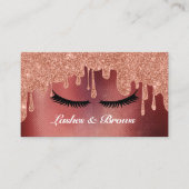 Lashes en Brows Elegant Script Gold Makeup Beauty Visitekaartje (Voorkant)