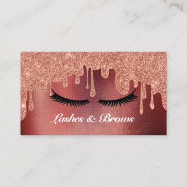 Lashes en Brows Elegant Script Gold Makeup Beauty Visitekaartje