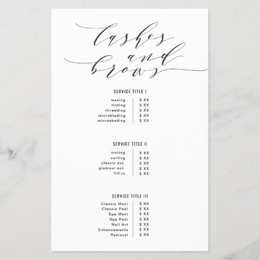 Lashes en Brows Flyer (Voorkant)