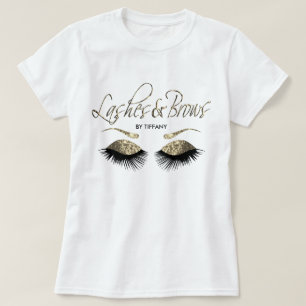 Lashes en Brows - Goud T-shirt