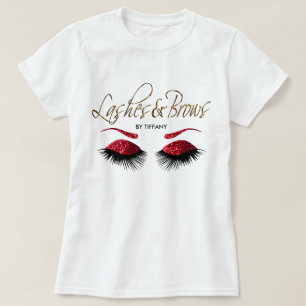 Lashes en Brows - Rood T-shirt