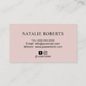 Lashes en Brows Roos Gold Glitter Makeup Artist Visitekaartje (Achterkant)