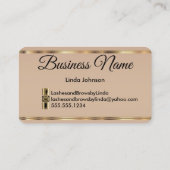 Lashes en Brows - Roos Gold Glitter Visitekaartje (Achterkant)