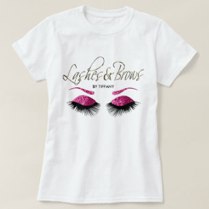 Lashes en Brows - Roze T-shirt