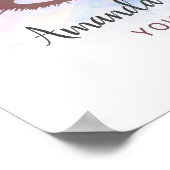 Lashes en Brows Salon Makeup Artiest Waterverf Poster (Hoek)