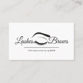 Lashes en Brows Salon Visitekaartje (Voorkant)