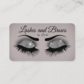 Lashes en Brows - Smokey Grey Silver Glitter Visitekaartje (Voorkant)