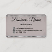 Lashes en Brows - Smokey Grey Silver Glitter Visitekaartje (Achterkant)