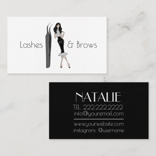 Lashes en Brows Visitekaartje (Voorkant / Achterkant)