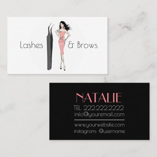 Lashes en Brows Visitekaartje (Voorkant / Achterkant)