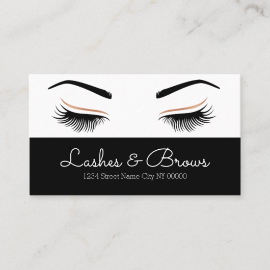 Lashes en Brows Visitekaartje (Voorkant)