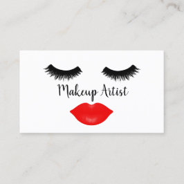 Lashes en Lipstick Makeup Artist Visitekaartje