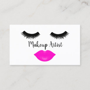 Lashes en Lipstick Makeup Artist Visitekaartje
