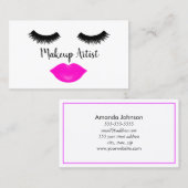 Lashes en Lipstick Makeup Artist Visitekaartje (Voorkant / Achterkant)