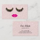 Lashes en roze lips maken artistieke Blush roze Visitekaartje (Voorkant / Achterkant)