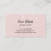 Lashes en roze lips maken artistieke Blush roze Visitekaartje (Achterkant)