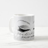 Lashes ExAttentie Beauty Studio Silver Grey Glitte Koffiemok (Voorkant links)