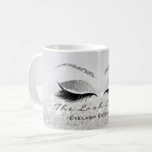 Lashes ExAttentie Beauty Studio Silver Grey Glitte Koffiemok