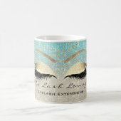 Lashes Exention Beauty Studio Blue Gold Glitter Koffiemok (Center)