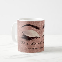 Lashes Exention Beauty Studio Blush Spark Glitter Koffiemok