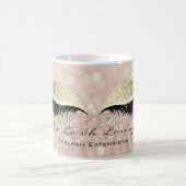 Lashes Exention Beauty Studio Makeup Gold Glitter Koffiemok (Center)