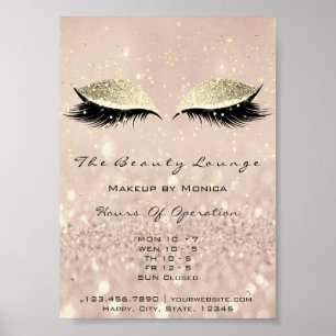 Lashes Extens Makeup Artist Glitter Beauty Salon Poster