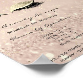 Lashes Extens Makeup Artist Glitter Beauty Salon Poster (Hoek)