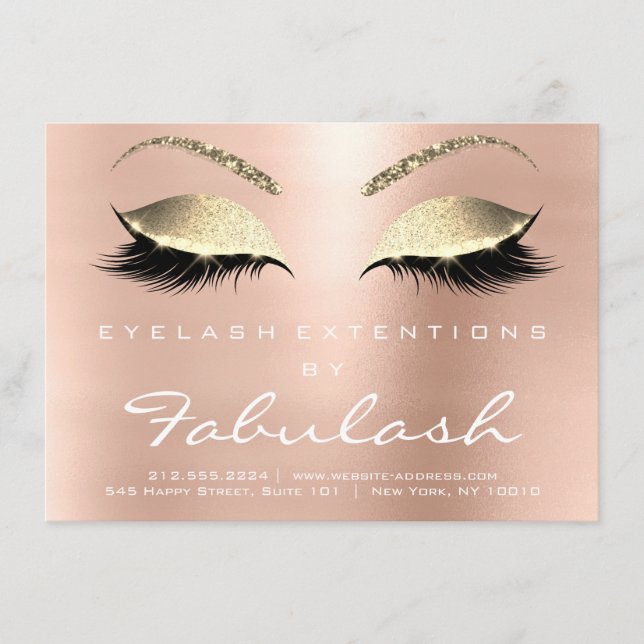 Lashes Extension Aftercare Instruction White Pink (Voorkant)