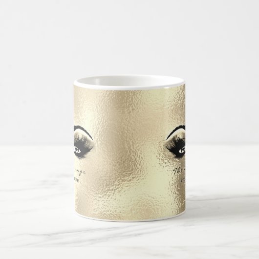 Lashes Extension Beauty Studio Gold Eyes Glitter Koffiemok (Center)