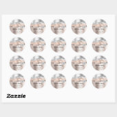 Lashes Extension Cosmetics Logo QR Code Strokes Ronde Sticker (Vel)
