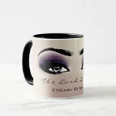 Lashes Extension Eye Makeup Studio Navy Plum Pink Mok (Voorkant links)