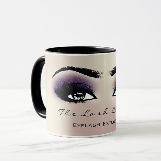 Lashes Extension Eye Makeup Studio Navy Plum Pink Mok (Voorkant links)