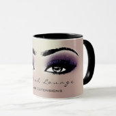 Lashes Extension Eye Makeup Studio Navy Plum Pink Mok (Voorkant rechts)