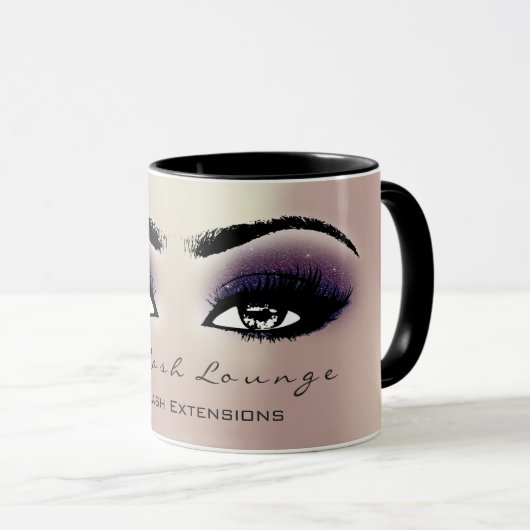 Lashes Extension Eye Makeup Studio Navy Plum Pink Mok (Voorkant rechts)